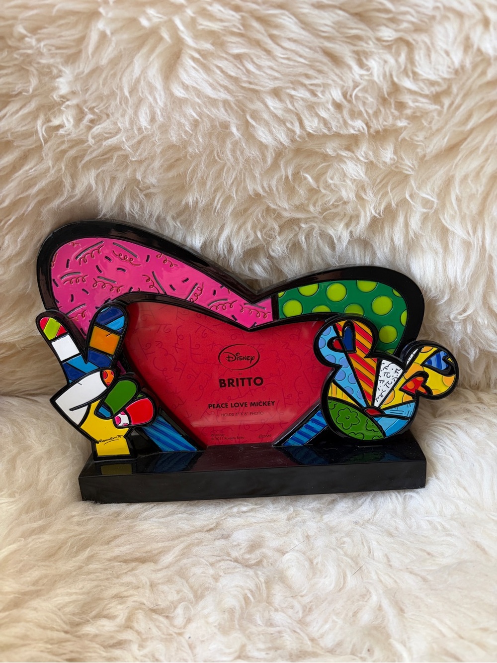 BRITTO Peace Love Mickey Multicolor Decorative Photo Frame